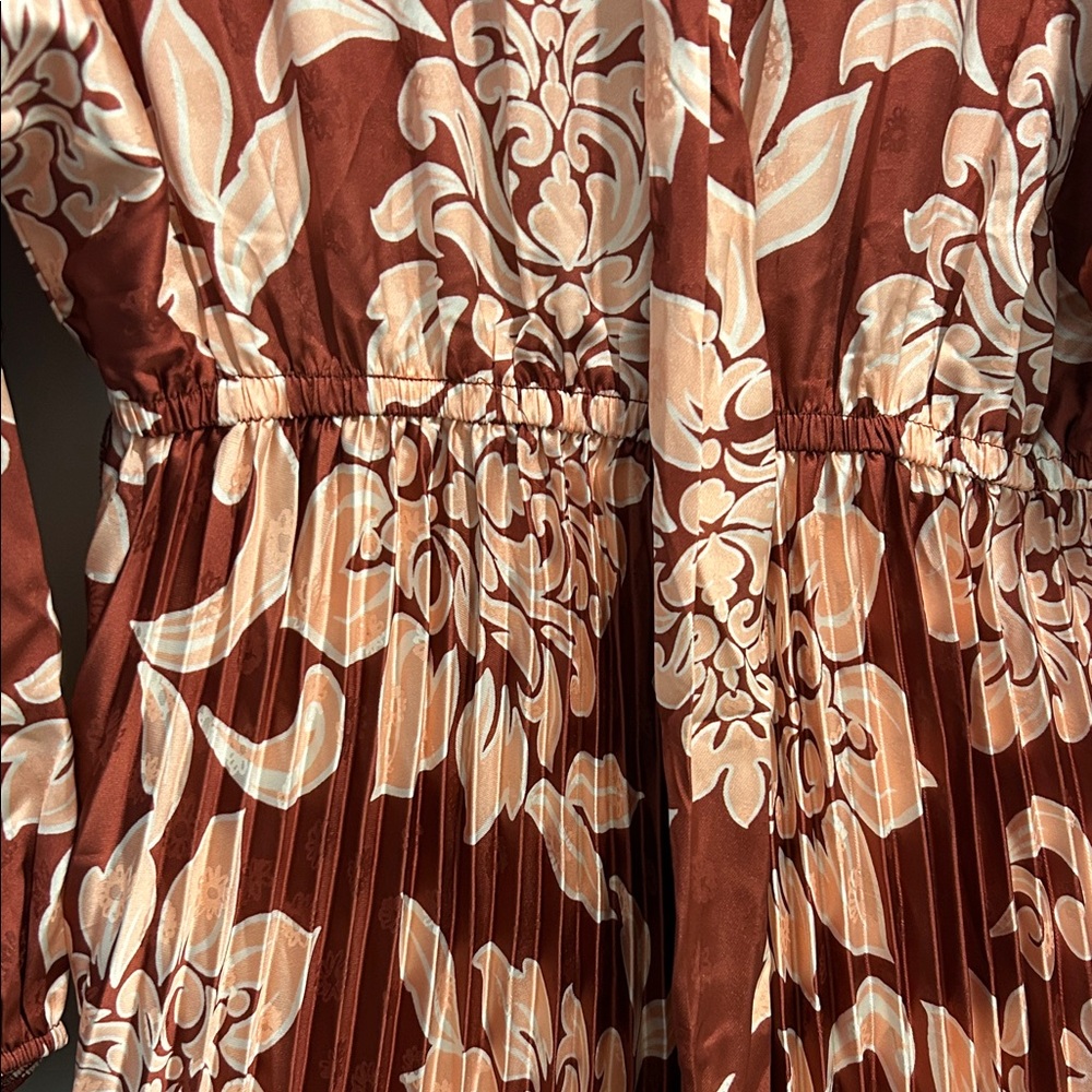 Flying Tomato Rust and Cream Floral Maxi Dress - Picture 3 of 7